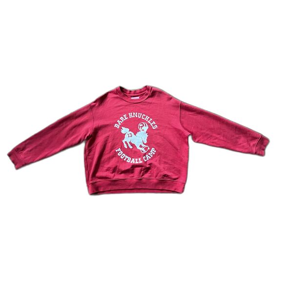 BARE KNUCKLES Red Football Camp 100% Cotton Pullover Sweatshirt Mens Size Large - Picture 3 of 11
